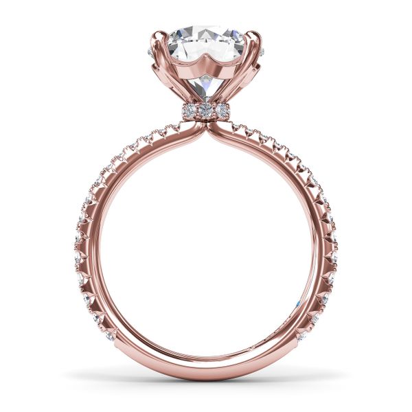 Hidden Halo Diamond Engagement Ring Image 3 Steve Lennon & Co Jewelers  New Hartford, NY