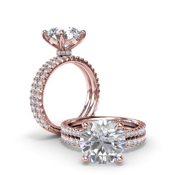 Hidden Halo Diamond Engagement Ring  Image 4 Parris Jewelers Hattiesburg, MS