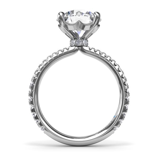 Hidden Halo Diamond Engagement Ring  Image 3 Falls Jewelers Concord, NC
