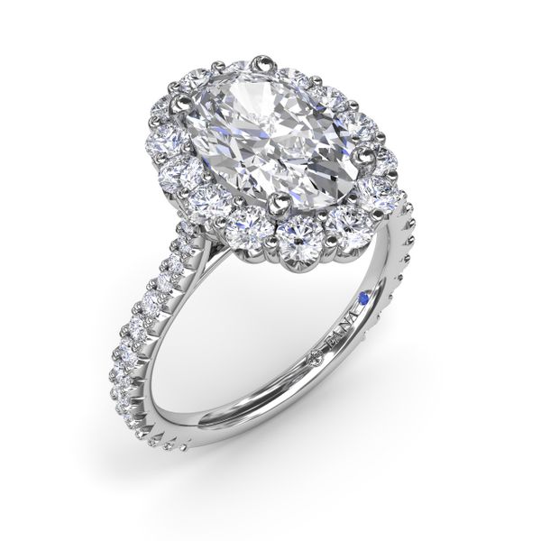 Floral Halo Diamond Engagement Ring Parris Jewelers Hattiesburg, MS