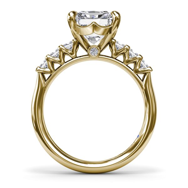 Princess Cut Side Stone Diamond Engagement Ring Image 3 The Diamond Center Claremont, CA