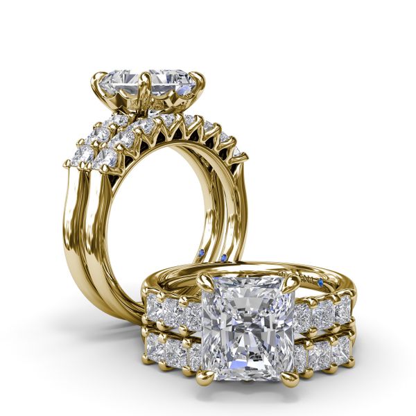Princess Cut Side Stone Diamond Engagement Ring Image 4 The Diamond Center Claremont, CA