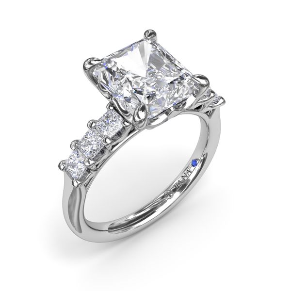 Princess Cut Side Stone Diamond Engagement Ring P.J. Rossi Jewelers Lauderdale-By-The-Sea, FL