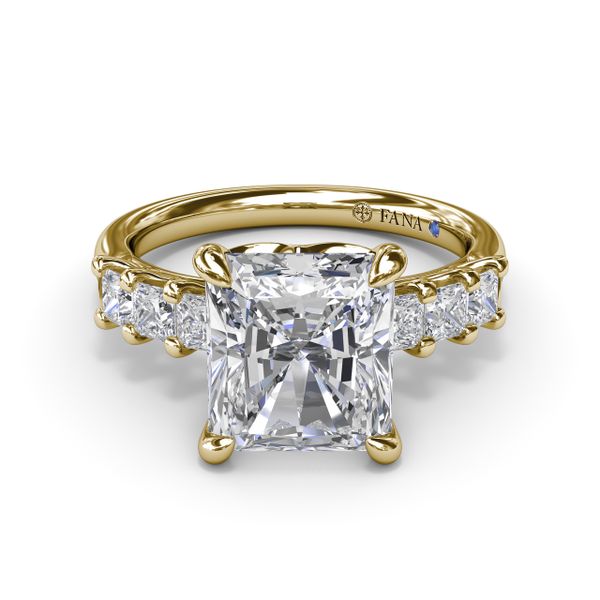 Princess Cut Side Stone Diamond Engagement Ring Image 2 Parris Jewelers Hattiesburg, MS