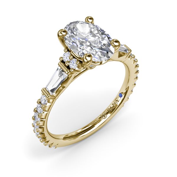 Modern Twist Three Stone Engagement Ring S. Lennon & Co Jewelers New Hartford, NY