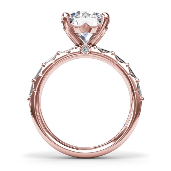 Beautiful Baguette Diamond Engagement Ring  Image 3 Harris Jeweler Troy, OH