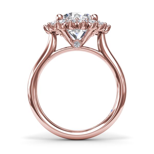 Floral Diamond Engagement Ring Image 3 The Diamond Center Claremont, CA