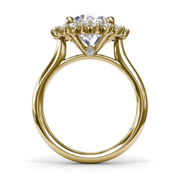 Floral Diamond Engagement Ring Image 3 The Diamond Center Claremont, CA