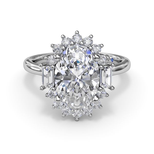 Modern Edge Diamond Engagement Ring Image 2 Castle Couture Fine Jewelry Manalapan, NJ