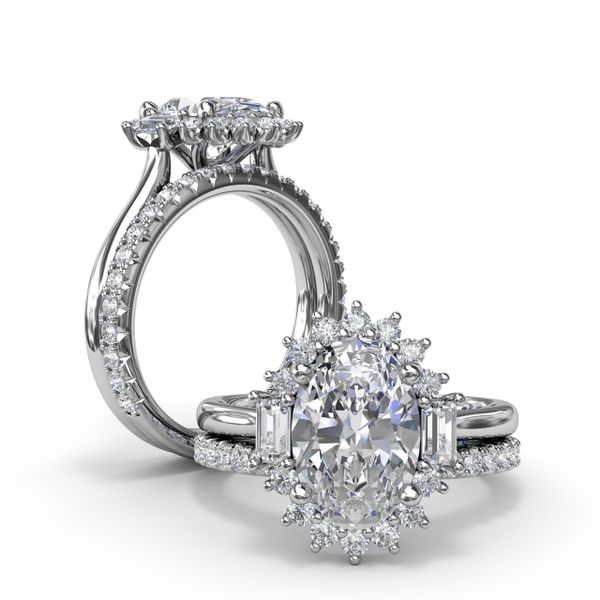 Modern Edge Diamond Engagement Ring Image 4 Castle Couture Fine Jewelry Manalapan, NJ