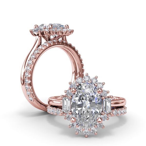Modern Edge Diamond Engagement Ring Image 4 Castle Couture Fine Jewelry Manalapan, NJ