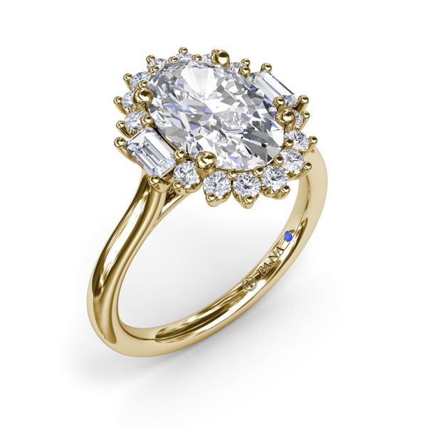 Modern Edge Diamond Engagement Ring Parris Jewelers Hattiesburg, MS