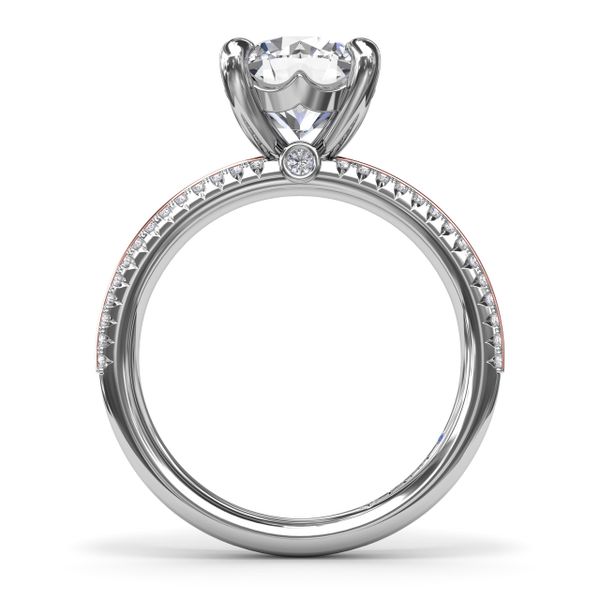 Two-Toned Diamond Engagement Ring  Image 3 Harris Jeweler Troy, OH