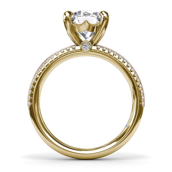Two-Toned Diamond Engagement Ring  Image 3 S. Lennon & Co Jewelers New Hartford, NY