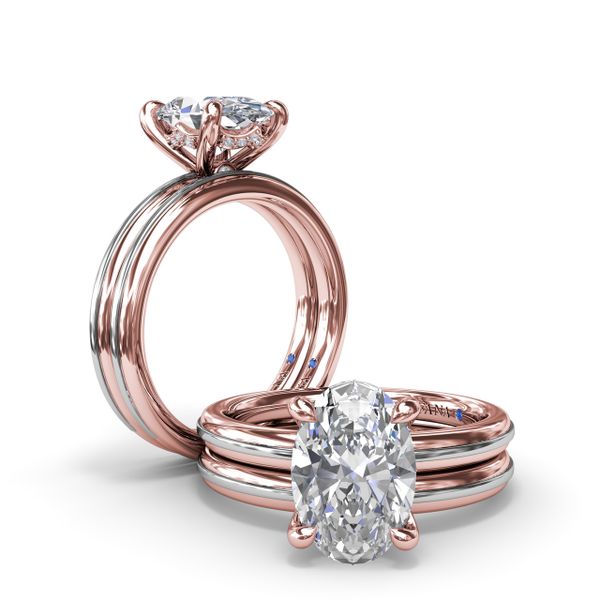 Two-Toned Diamond Engagement Ring  Image 4 S. Lennon & Co Jewelers New Hartford, NY