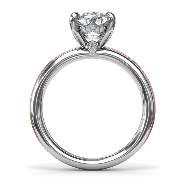 Two-Toned Engagement Ring  Image 3 Parris Jewelers Hattiesburg, MS