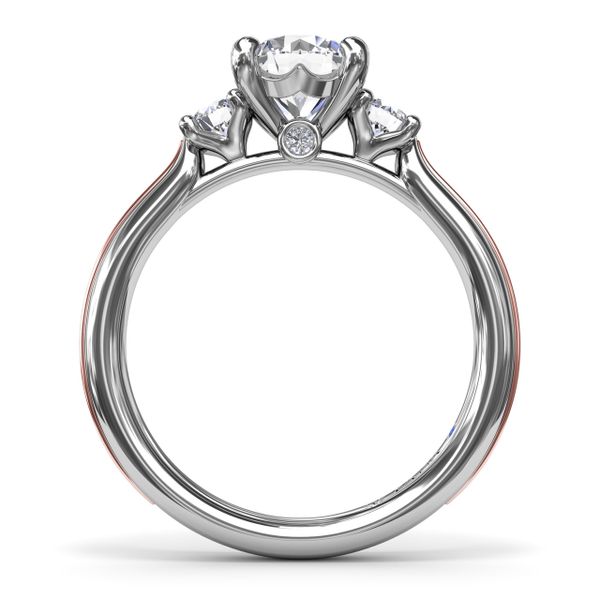 Two-Toned Round Diamond Engagement Ring  Image 3 The Diamond Center Claremont, CA