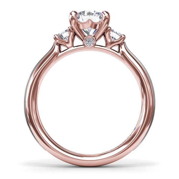 Two-Toned Round Diamond Engagement Ring  Image 3 Castle Couture Fine Jewelry Manalapan, NJ