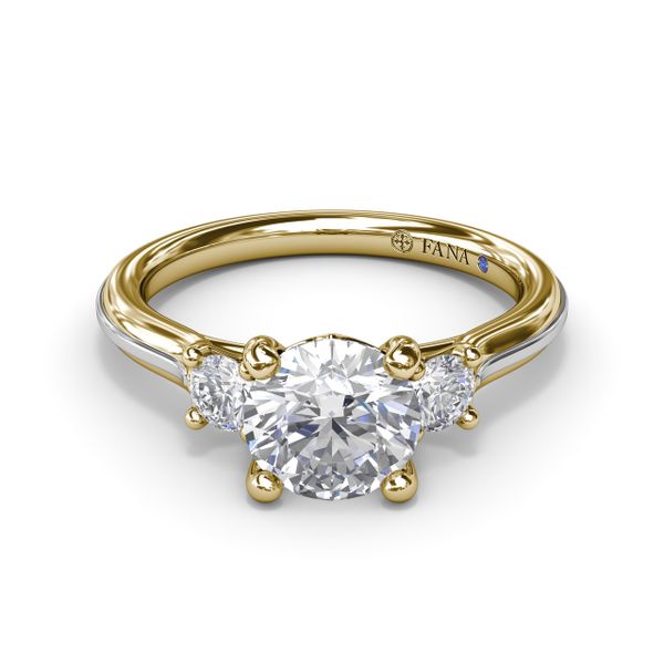 Two-Toned Round Diamond Engagement Ring  Image 2 Parris Jewelers Hattiesburg, MS
