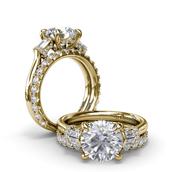 Double Baguette Diamond Engagement Ring Image 4 The Diamond Center Claremont, CA