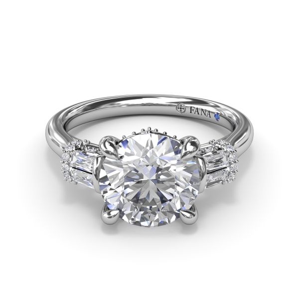 Double Baguette Diamond Engagement Ring  Image 2 Parris Jewelers Hattiesburg, MS