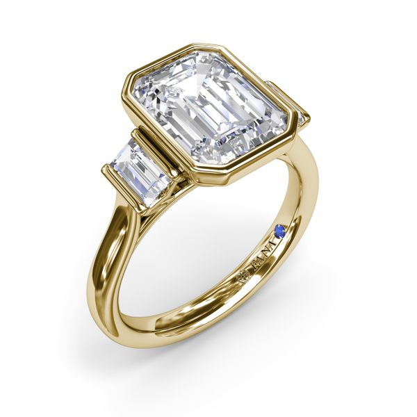 Bezel Set Diamond Engagement Ring S. Lennon & Co Jewelers New Hartford, NY