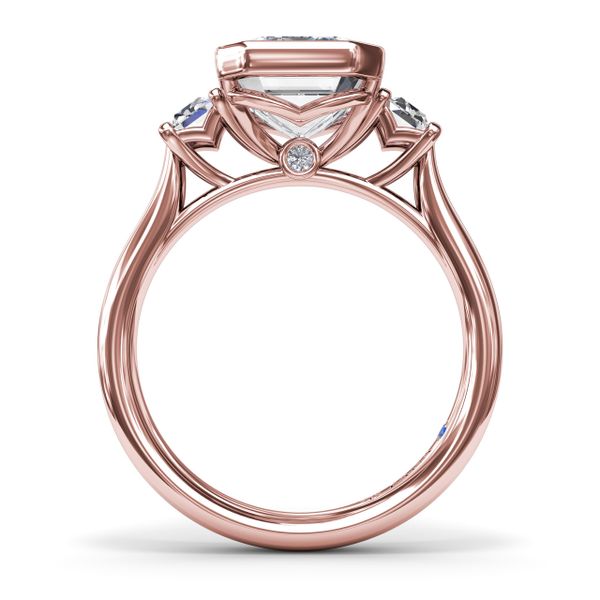 Bezel Set Diamond Engagement Ring Image 3 Parris Jewelers Hattiesburg, MS