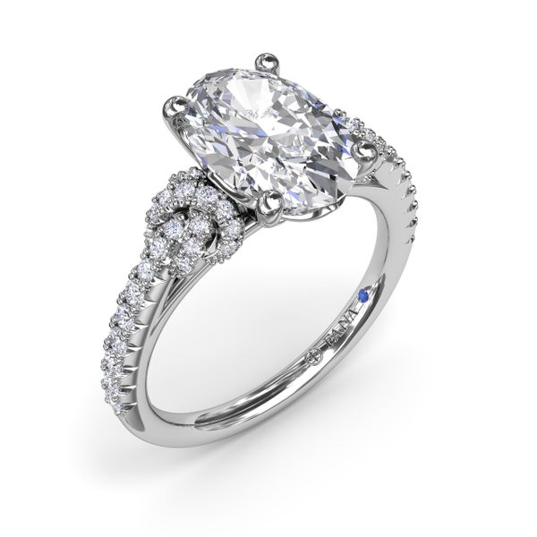 Oval Love Knot Diamond Engagement Ring Meritage Jewelers Lutherville, MD