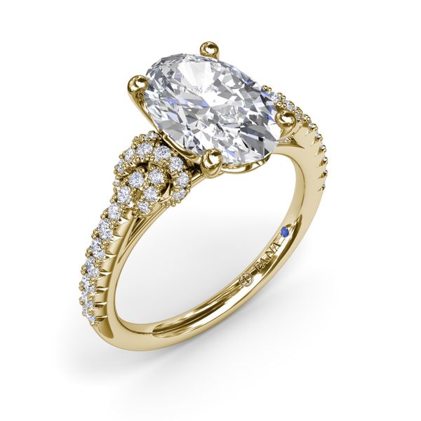 Oval Love Knot Diamond Engagement Ring S. Lennon & Co Jewelers New Hartford, NY