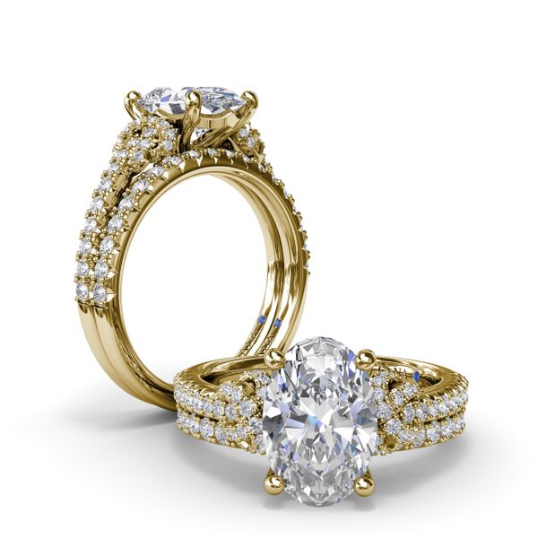 Oval Love Knot Diamond Engagement Ring Image 4 Bell Jewelers Murfreesboro, TN