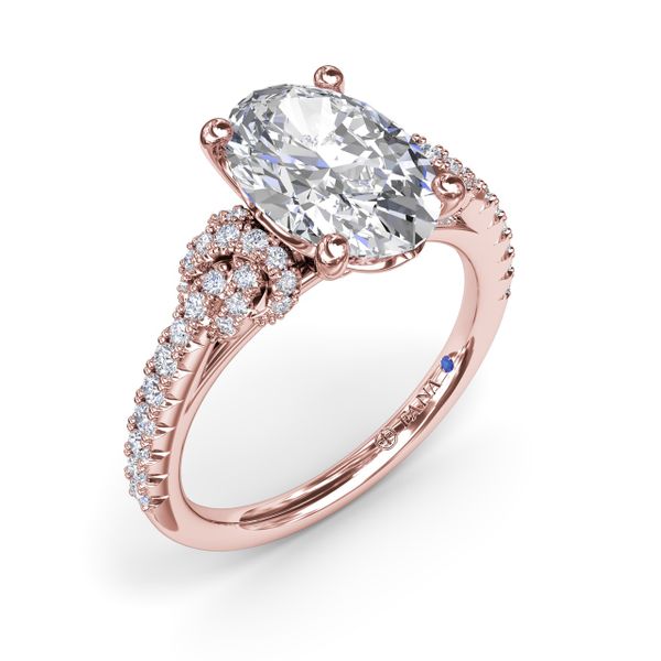 Oval Love Knot Diamond Engagement Ring S. Lennon & Co Jewelers New Hartford, NY