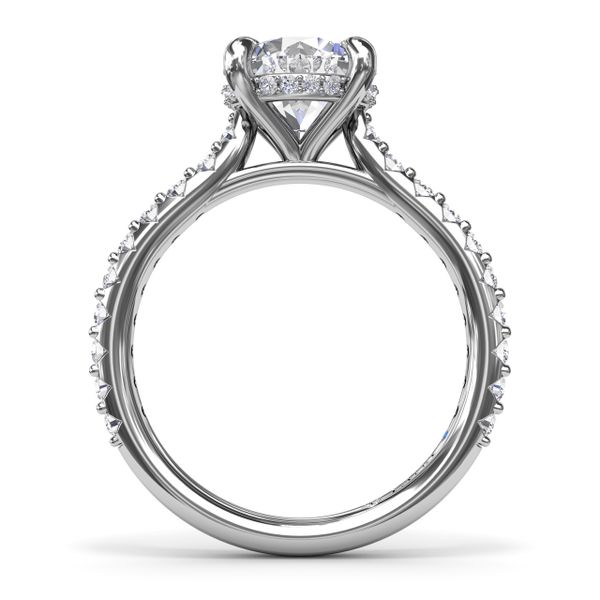 Hidden Halo Diamond Engagement Ring Image 3 P.J. Rossi Jewelers Lauderdale-By-The-Sea, FL