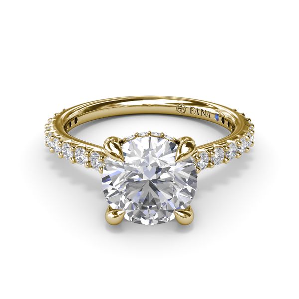 Hidden Halo Diamond Engagement Ring Image 2 P.J. Rossi Jewelers Lauderdale-By-The-Sea, FL