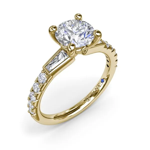 Tapered Baguette Diamond Engagement Ring S4238-14kt-Yellow Quest