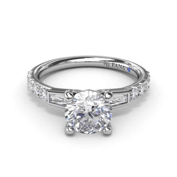 Tapered Baguette Diamond Engagement Ring Image 2 Parris Jewelers Hattiesburg, MS