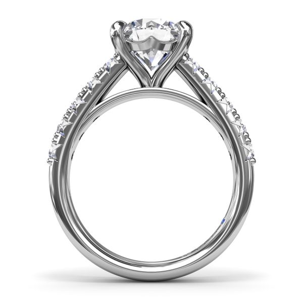 Double Prong Diamond Engagement Ring Image 3 Castle Couture Fine Jewelry Manalapan, NJ