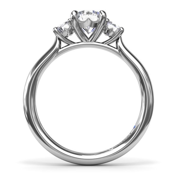 Three-Stone Diamond Engagement Ring Image 3 Parris Jewelers Hattiesburg, MS