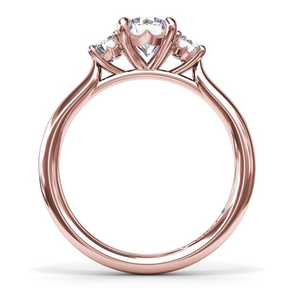 Three-Stone Diamond Engagement Ring Image 3 S. Lennon & Co Jewelers New Hartford, NY