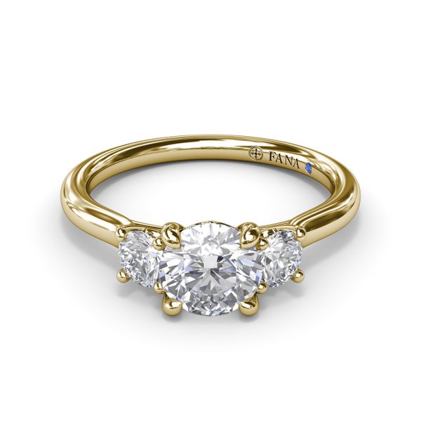 Three-Stone Diamond Engagement Ring Image 2 Harris Jeweler Troy, OH