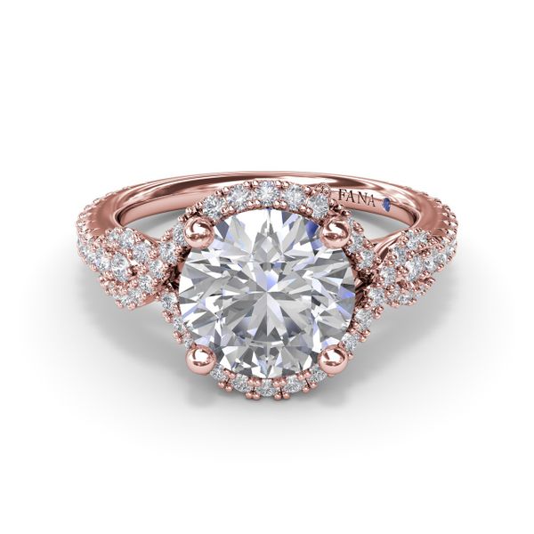Round Love Knot Diamond Engagement Ring Image 3 D. Geller & Son Jewelers Atlanta, GA