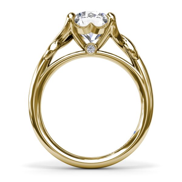 Smooth Love Knot Diamond Engagement Ring Image 2 Orloff Jewelers Fresno, CA