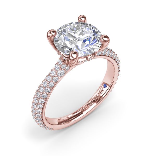 Tapered Pavé Diamond Engagement Ring Mesa Jewelers Grand Junction, CO