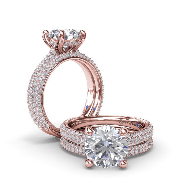 Tapered Pavé Diamond Engagement Ring Image 4 Reed & Sons Sedalia, MO