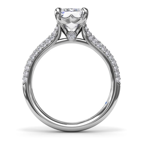 Split Shank Tapered Pavé Engagement Ring Image 2 Mesa Jewelers Grand Junction, CO