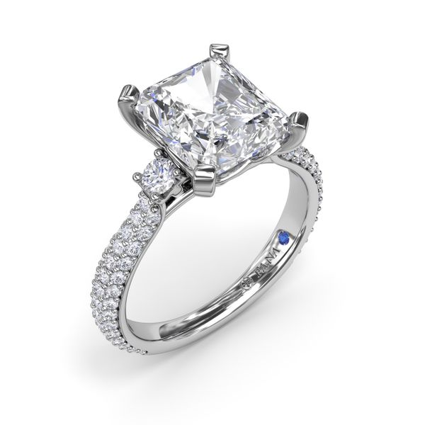 Side Stone Pavé Diamond Engagement Ring S4248-14kt-White, Shipley's Fine  Jewelry