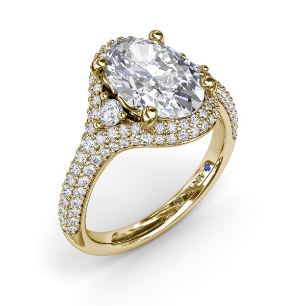 Double Pavé Diamond Halo Engagement Ring Steve Lennon & Co Jewelers  New Hartford, NY