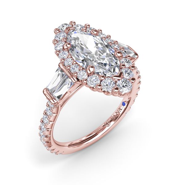 Marquise Baguette Diamond Engagement Ring The Diamond Center Claremont, CA