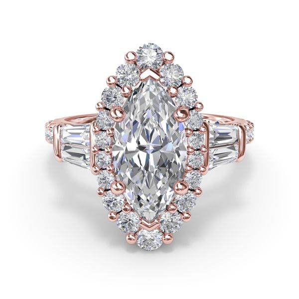 Marquise Baguette Diamond Engagement Ring Image 3 Reed & Sons Sedalia, MO