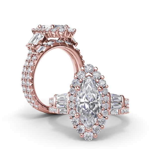 Marquise Baguette Diamond Engagement Ring Image 4 J. Thomas Jewelers Rochester Hills, MI