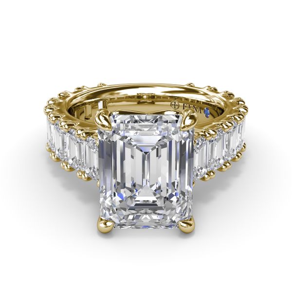 Chunky Emerald Diamond Engagement Ring Image 3 Orloff Jewelers Fresno, CA
